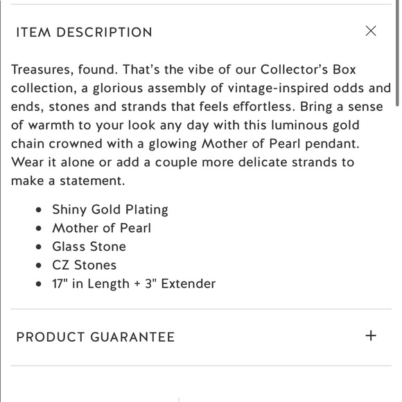 STELLA AND DOT COLLECTORS BOX PAVE STONE PENDANT GOLD - Picture 3 of 3